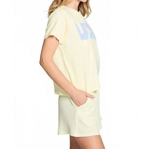 NEW CHASER women's vino top in yellow